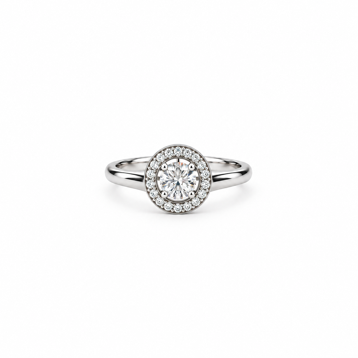 Silver Round Solitaire 925 Ring