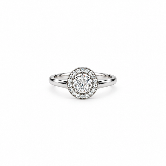 Silver Round Solitaire 925 Ring