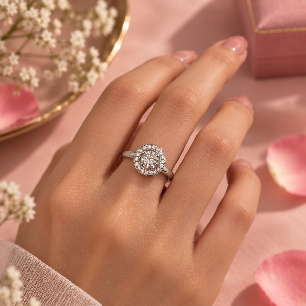 Silver Round Solitaire 925 Ring