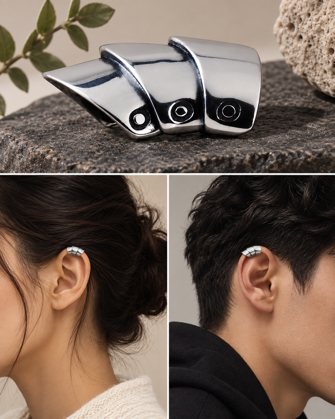 925 Silver Ear Cuff for Men & Women